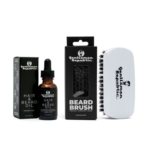 Hair & Beard Oil + Beard Brush